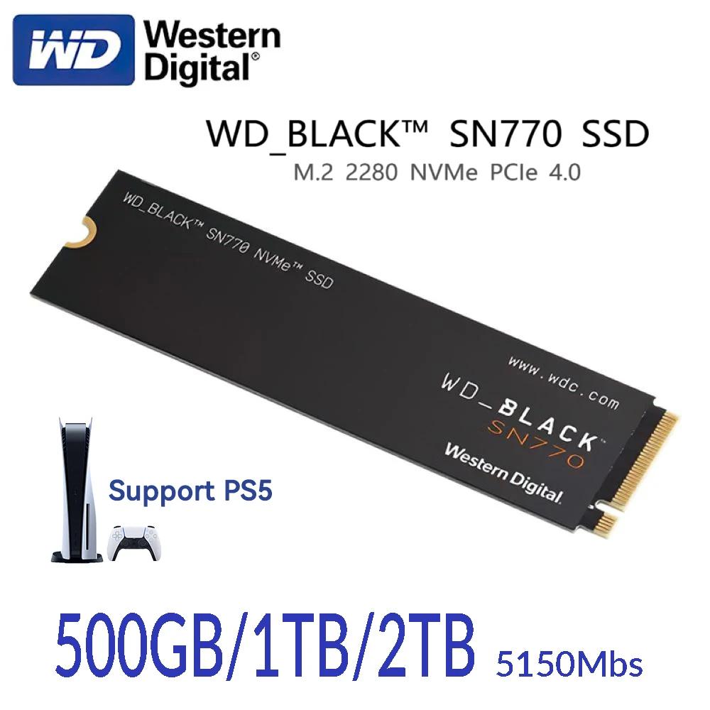   SN770 SSD, 500GB, 1TB, 2TB, NVMe M.2 SSD, PCIe 4.0, 2280 M2 SSD, PS5 ̹ Ʈ ǻ, ̴ PC ũž